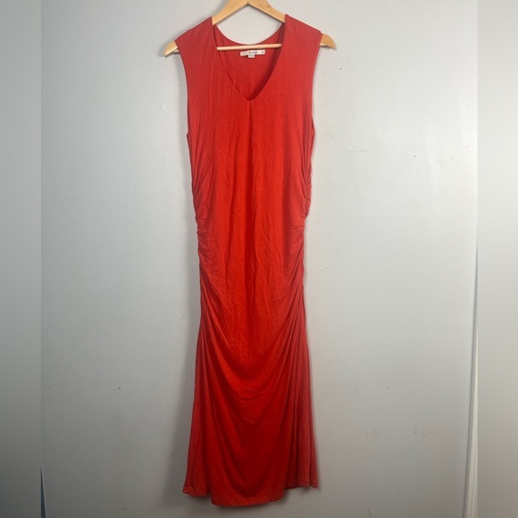 Boden Tomato Red Jersey Dress midi size 8 long - Picture 1 of 6